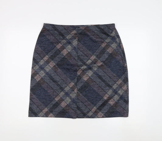 Roman Women's Blue Plaid Pencil Skirt Size 16