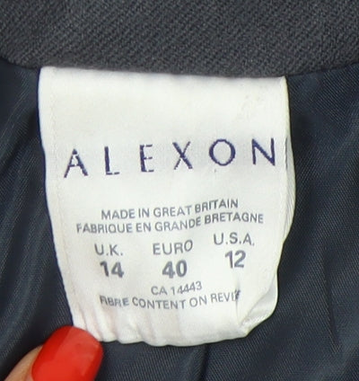 Alexon Black Wool Blazer Women Size 14 Business Casual