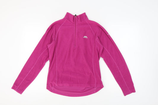 Trespass Women's Pink Fleece 1/4 Zip Sweatshirt M