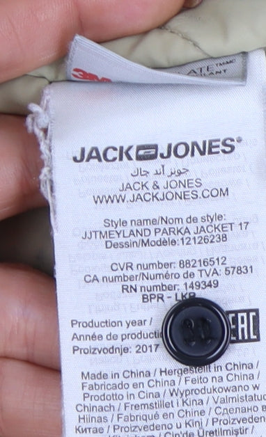 Jack & Jones Beige Parka Unisex Medium Winter Jacket