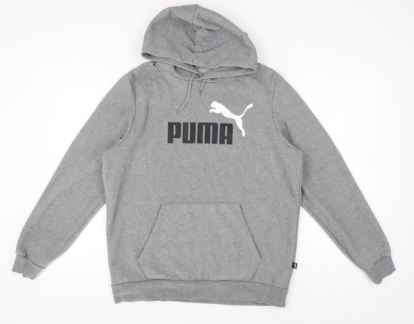 Puma Men’s Grey Hoodie L Pullover Logo