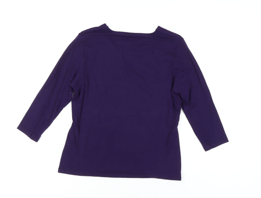 Womens UK Size S Windsmoor Purple Viscose Blend T-Shirt