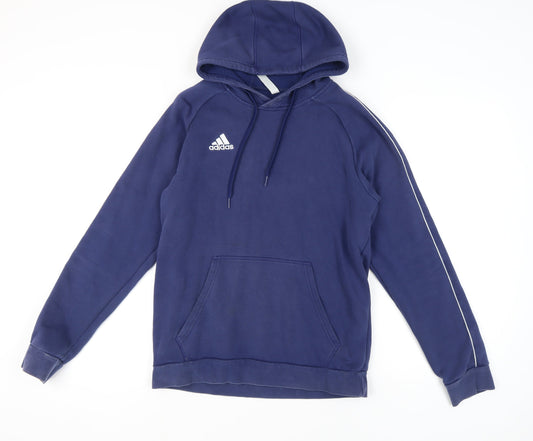 Additional front view of Adidas Men's Blue Pullover Hoodie, size M