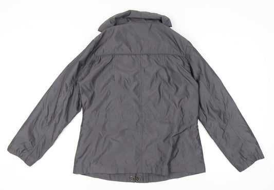 Debenhams Grey Parka Jacket Women Size 12 Hooded
