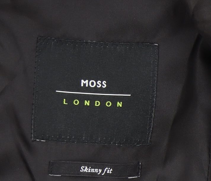 Moss London Men's Brown Check Blazer Slim Fit 38