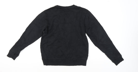 Champion Black Pullover Sweatshirt, Unisex, Lightweight, L