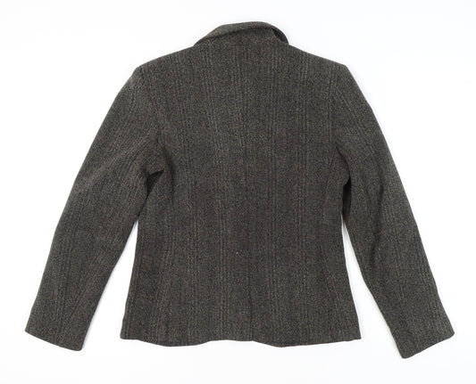 Caviar Women's Grey Herringbone Blazer Size 12