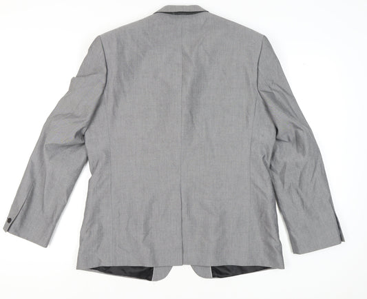 Red Herring Men's Grey Blazer, 46, Regular Fit