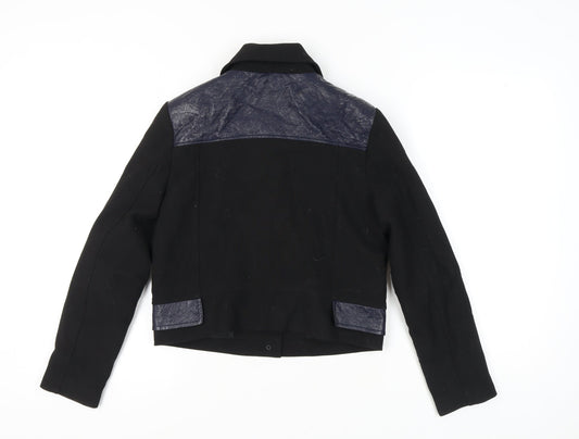 Topshop Women’s Black Biker Jacket Size 10