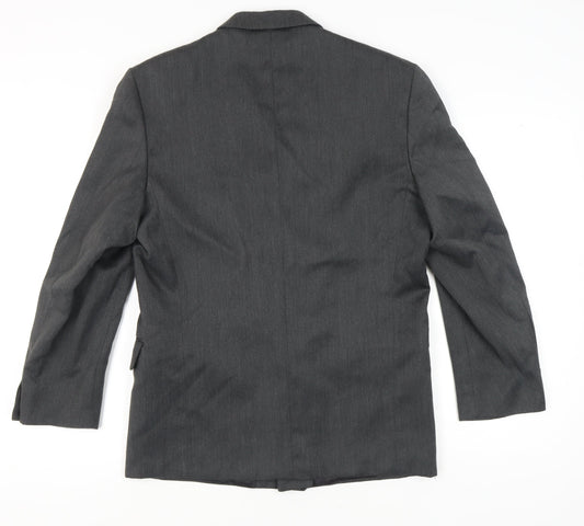 ID Men's Grey Double-Breasted Blazer - Size 38 R