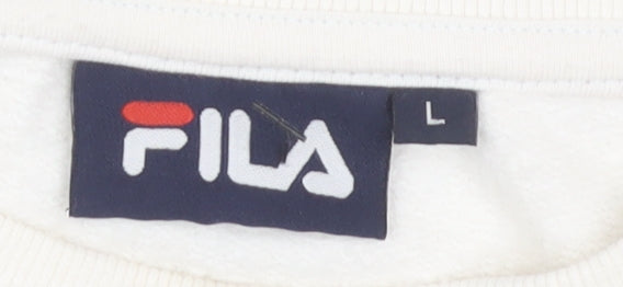 Fila Women's Large White Sweatshirt Pullover with Logo
