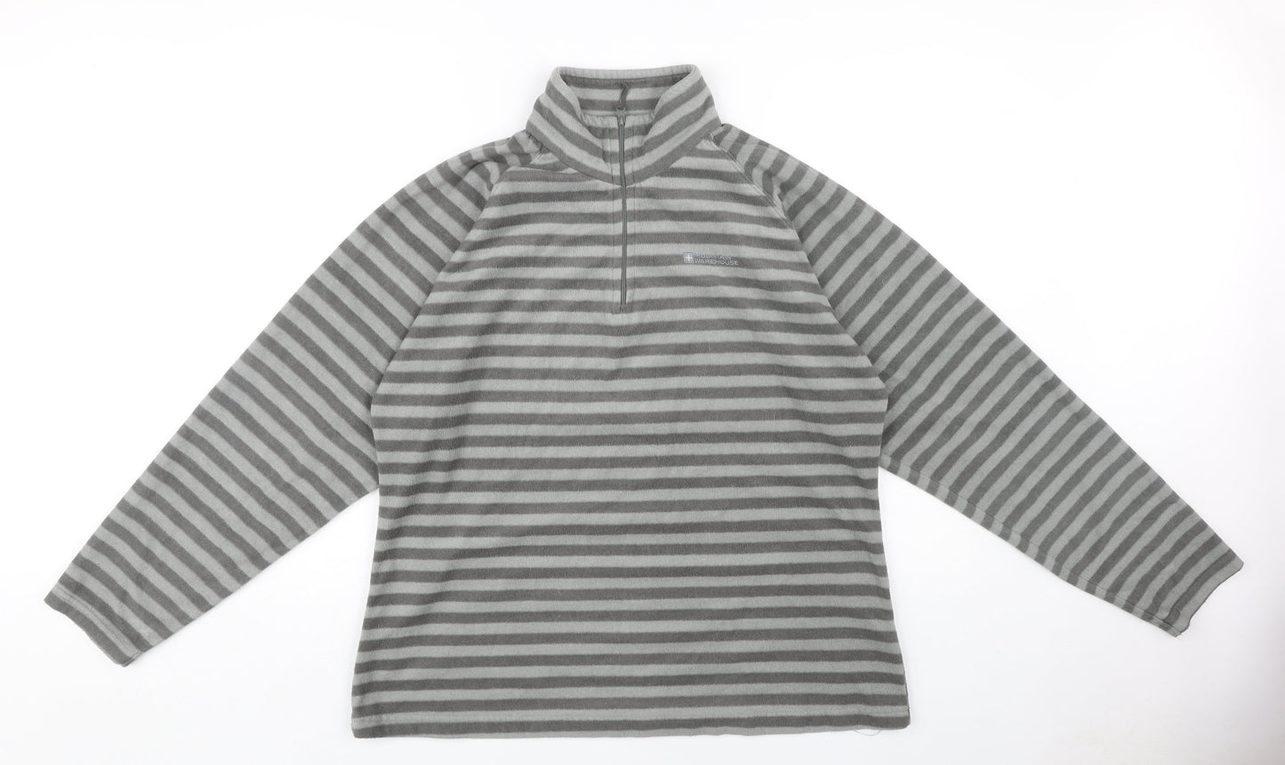Mountain Warehouse Grey Striped Women's Sweatshirt Size 18