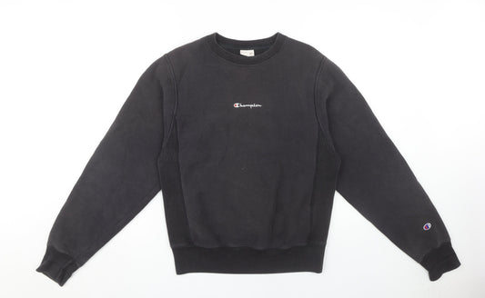 Champion Black XS Unisex Pullover Sweatshirt