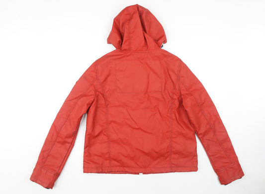 Superdry Women's Red Hooded Rain Jacket Size XL