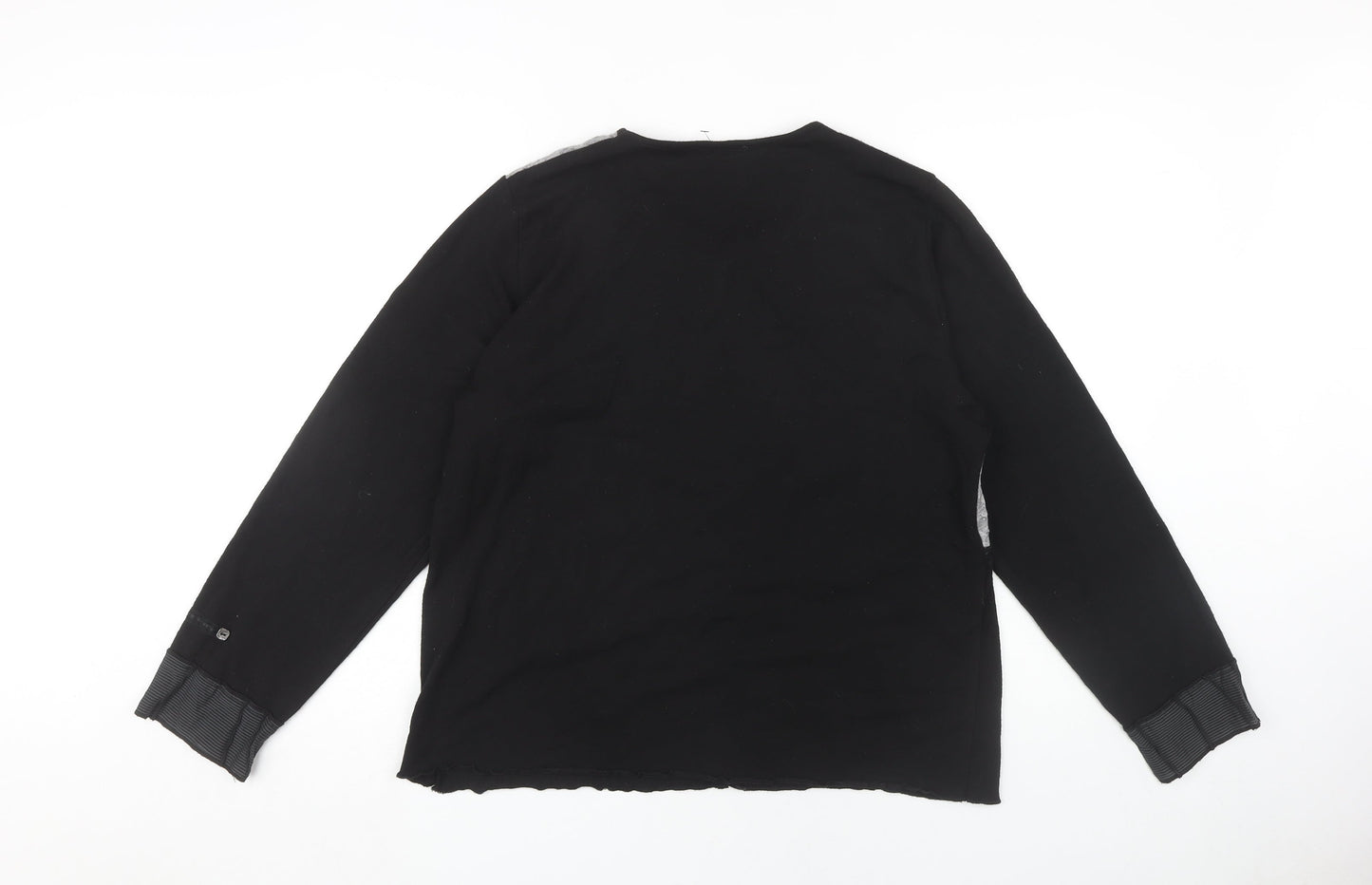 Lewinger Women's Black Floral Patchwork T-Shirt Size 6