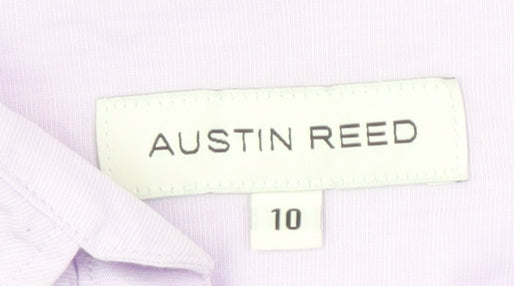 Austin Reed Women's Purple Button-Up Shirt Size 10