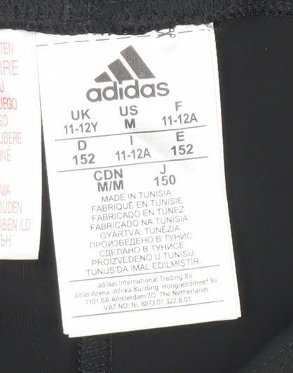 Adidas Girls Black Athletic Shorts Size 11