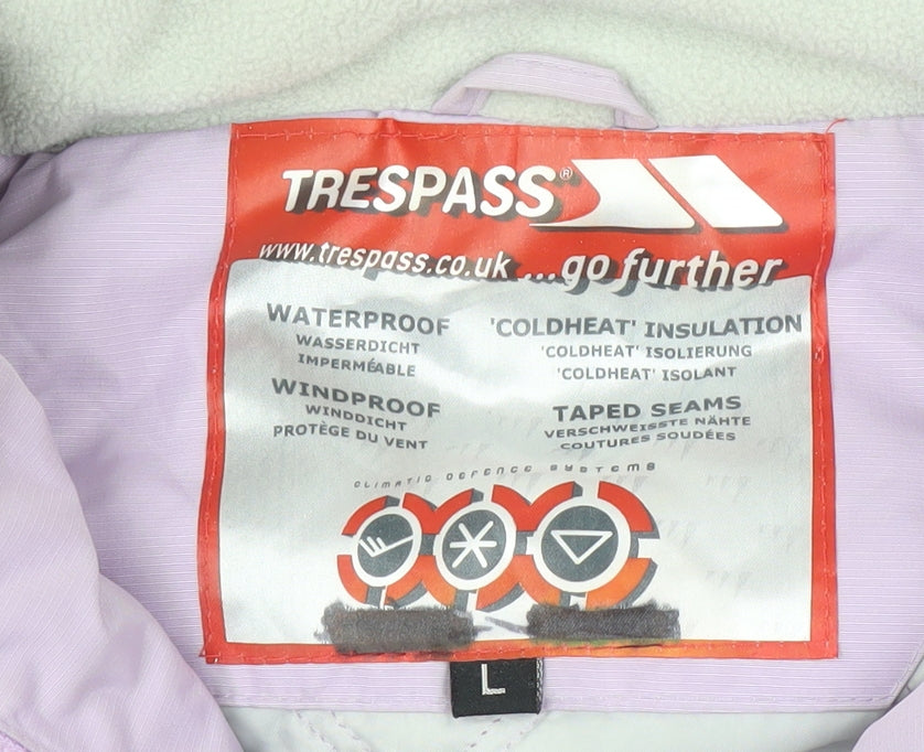 Trespass Unisex Purple Ski Jacket L Waterproof Winter