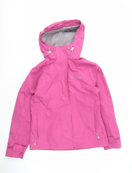 Trespass Women's Pink XS Waterproof Hooded Raincoat