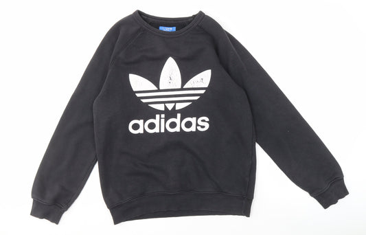 Additional front view of Adidas Men's Black Pullover Sweatshirt S