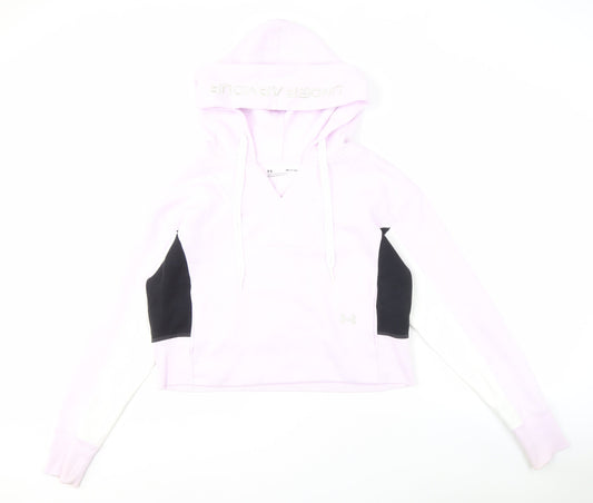 Under Armour Women's Pink Hoodie, Size S - Logo, Hooded
