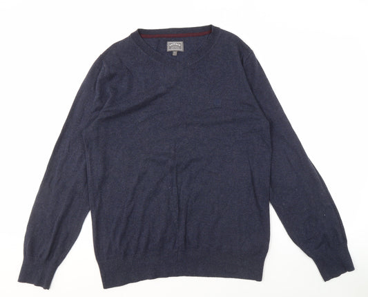FatFace Men's Blue V-Neck Pullover Jumper L