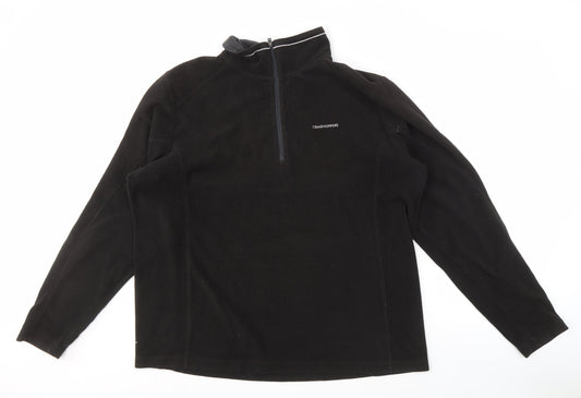 Craghoppers Men's Black Fleece 1/4 Zip Top XL
