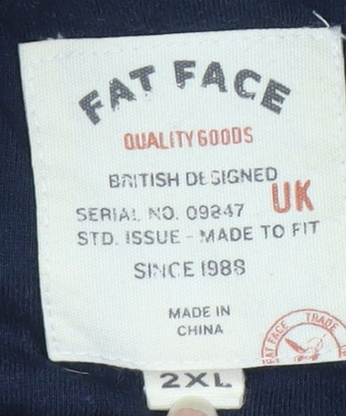 Fat Face Men's Navy 2XL Fleece Jacket