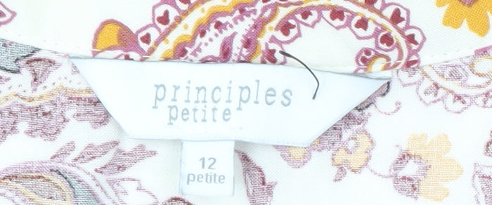 Brand and care label for Principles Women Multicoloured Paisley Blouse, size 12