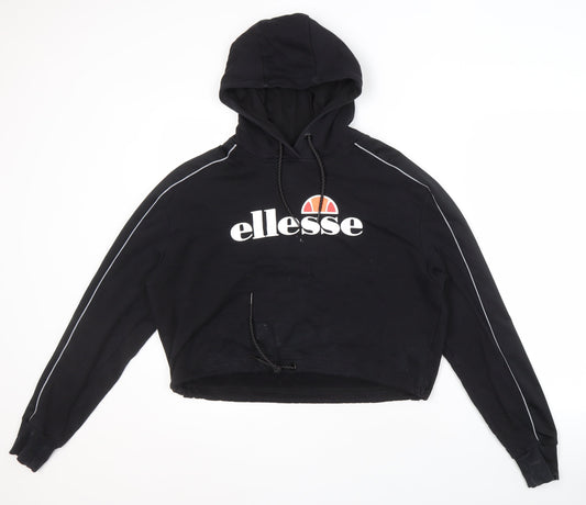 Ellesse Women's Black Hoodie, Size 12, Comfortable Fit