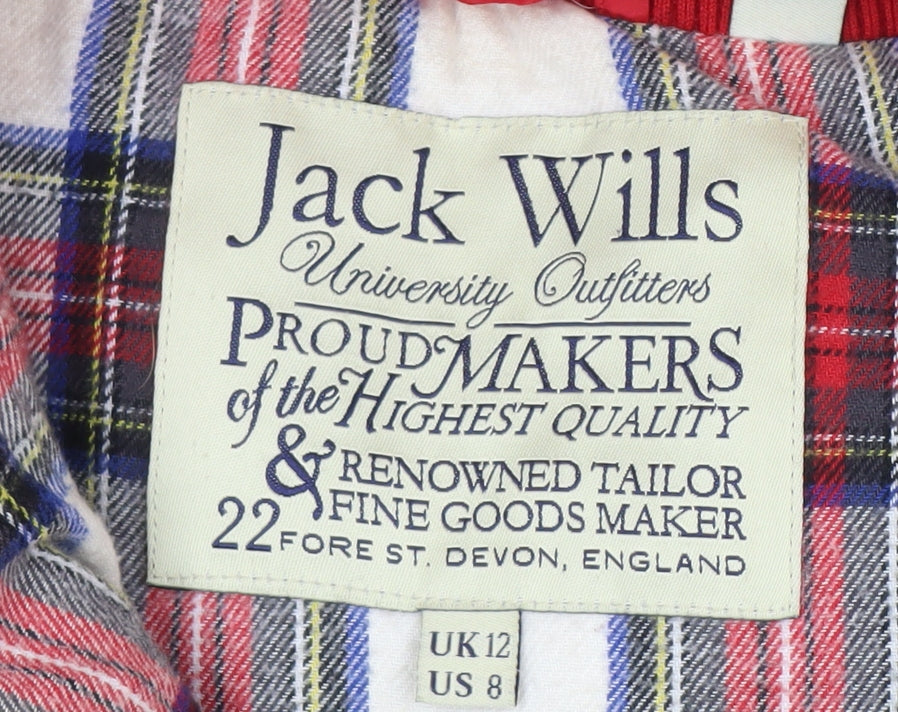 Jack Wills Women's Red Puffer Waistcoat, Size 12, University Style