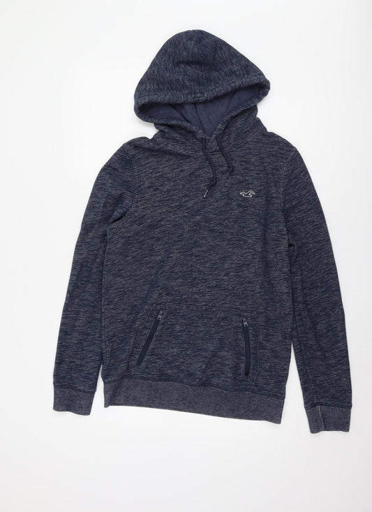 Hollister Men's Blue Pullover Hoodie Size S