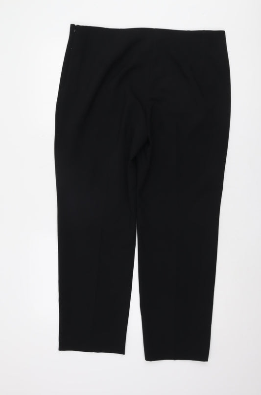 Marks and Spencer Black Polyester Women's Trousers Size 16