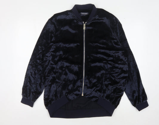 Tommy Hilfiger Women's Blue Bomber Jacket Size 8