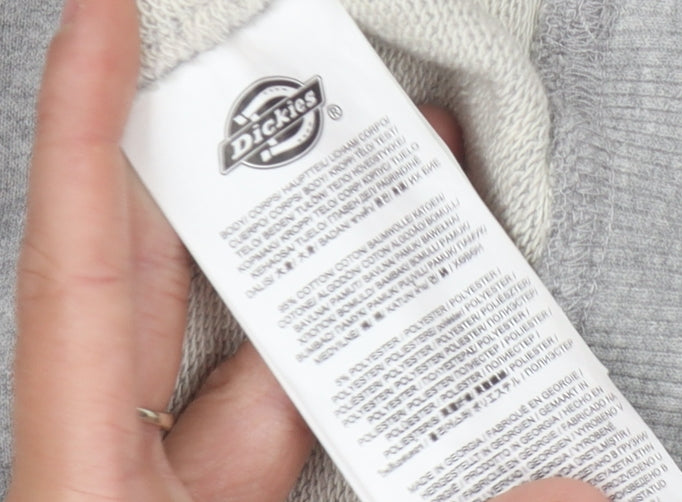 Dickies Men’s Grey M Pullover Sweatshirt, Logo Accent