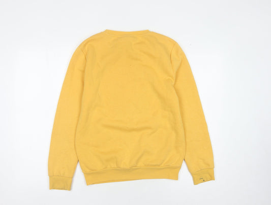 Disney Unisex Yellow Mickey Mouse Pullover Sweatshirt 2XS