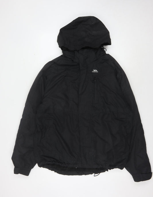 Trespass Men's Black Hooded Puffer Jacket L