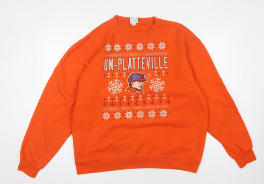 Champion Unisex Orange XL University Graphic Sweatshirt