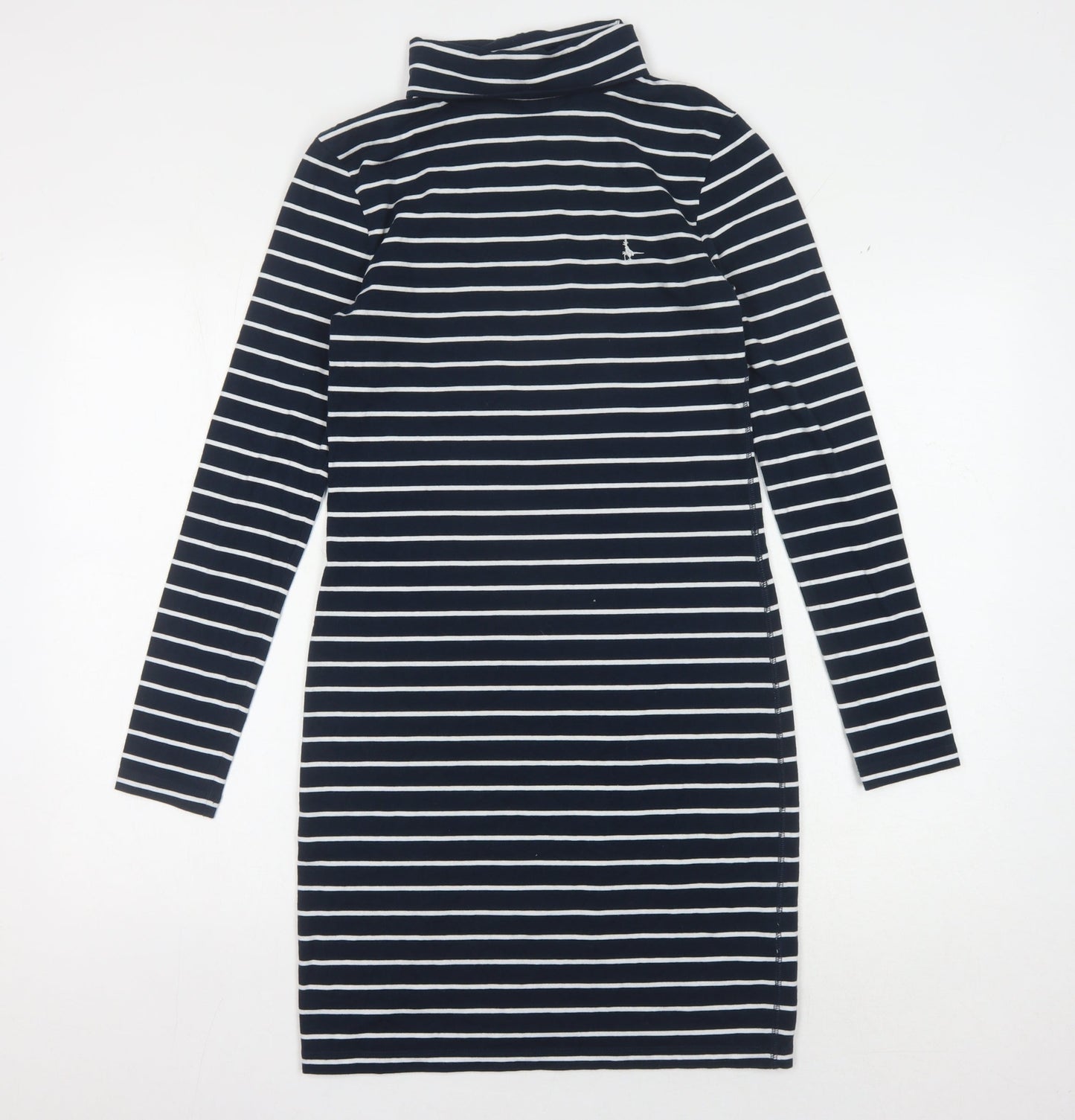 Jack Wills Women's Black Striped Bodycon Dress Size 10