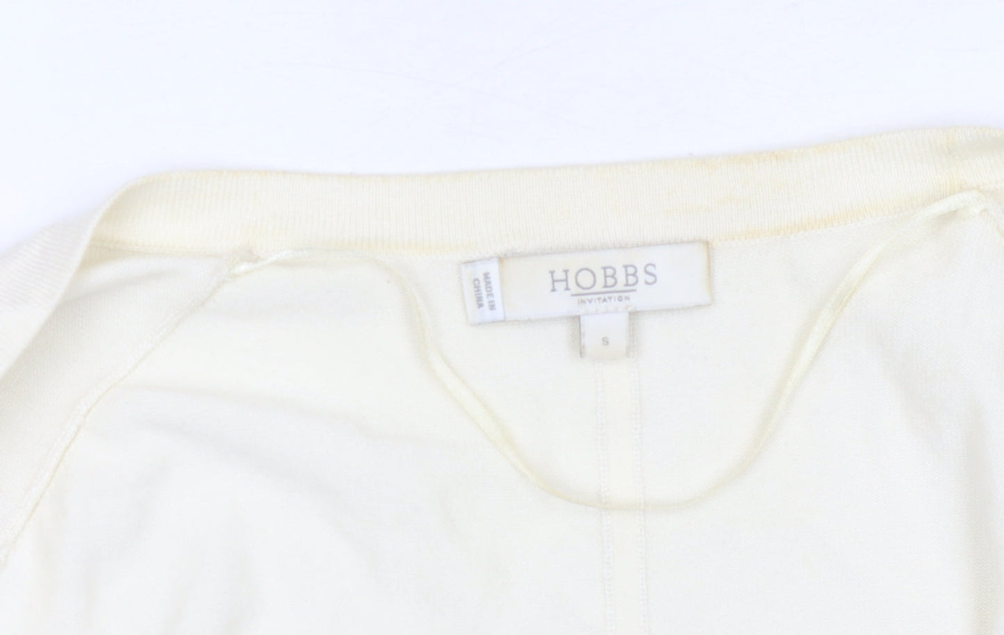Hobbs Women's Ivory Open front Cardigan S, Modal Blend, Hand Wash