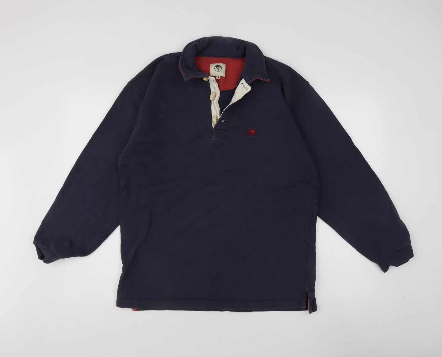Fat Face Henley Blue Men's Sweatshirt Logo S