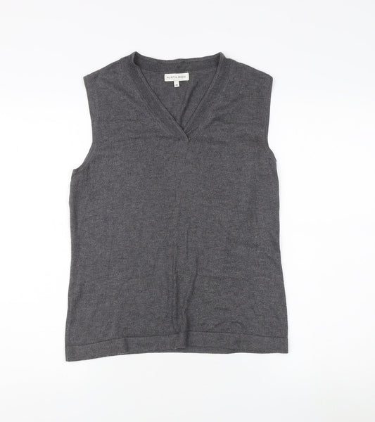 Womens UK Size M Austin Reed Grey Viscose Blend Tank