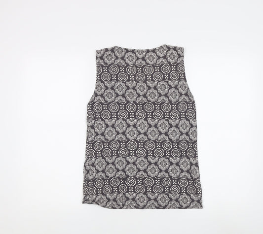 Womens UK Size 12 Laura Ashley Grey Cotton Tank