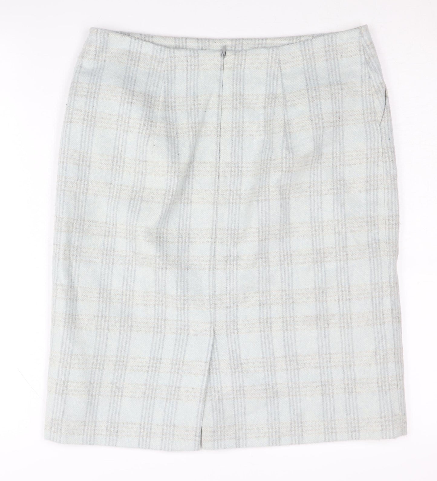 Laura Ashley Women’s Blue Check Pencil Skirt Size 10