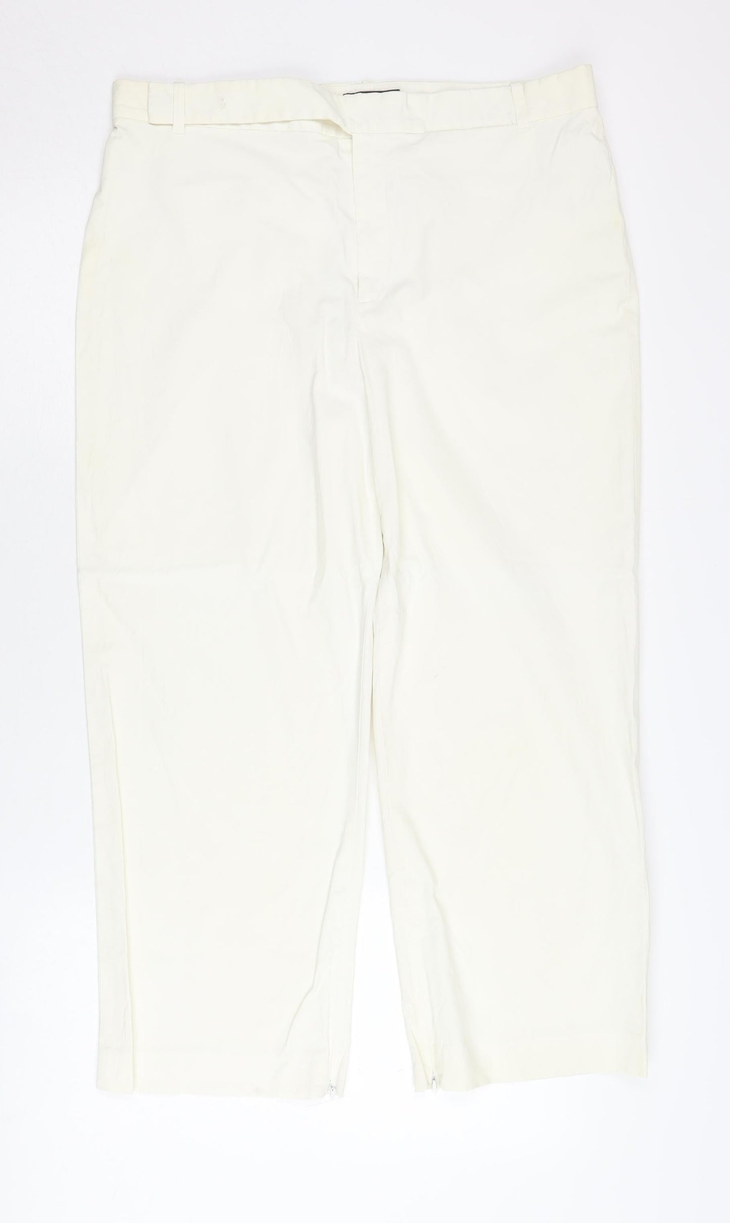 Banana Republic Women's White Stretch Trousers Size 14