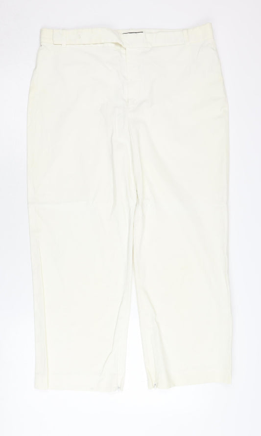 Banana Republic Women's White Stretch Trousers Size 14