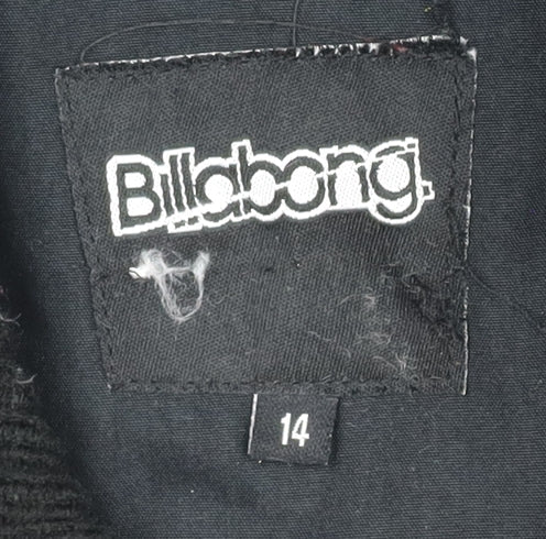 Billabong Women's Black Hooded Jacket Size 14