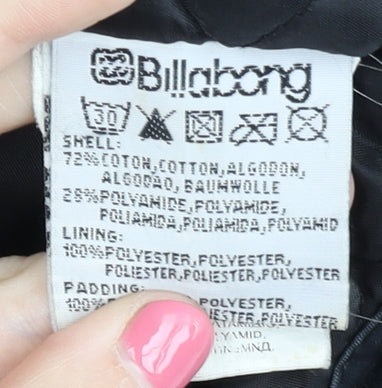 Billabong Women's Black Hooded Jacket Size 14