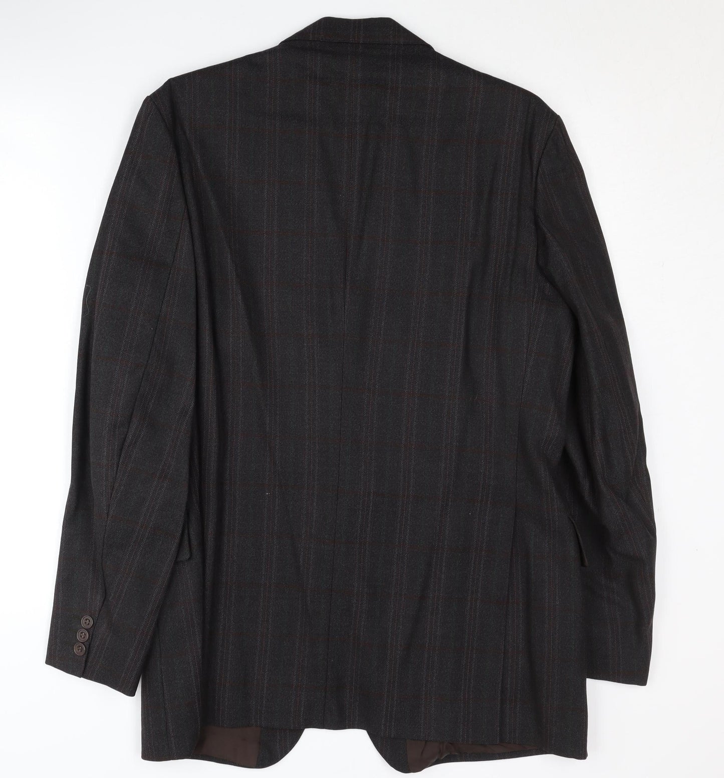 Magee Men's Brown Checked Blazer Size 42 Regular