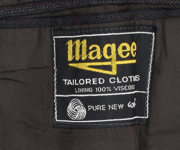 Magee Men's Brown Checked Blazer Size 42 Regular